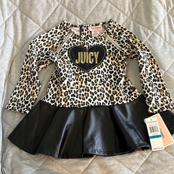 Juicy Couture Other - Juicy Couture Leopard Print Dress with Gold Zipper